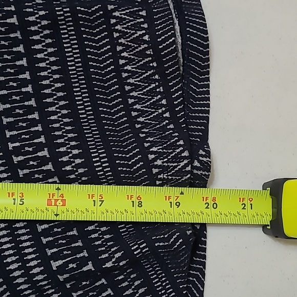 NWT Banana Republic navy blue patterned with flounce hem skirt size 14 - Picture 7 of 7